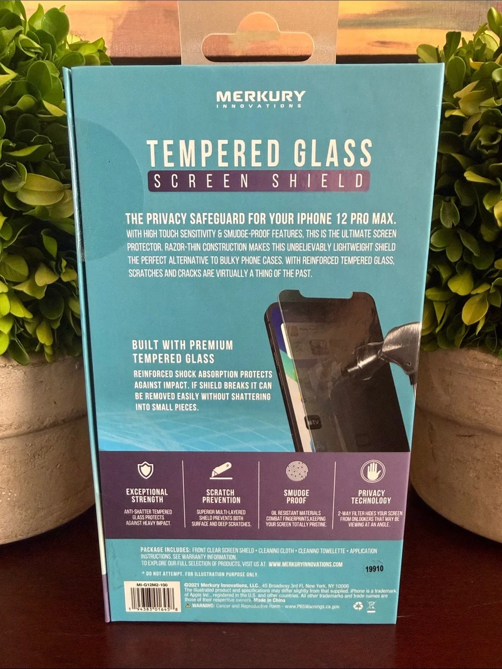 MERKURY INNOVATIONS✨TEMPERED GLASS SCREEN SHIELD✨ iPhone 12 Pro Max🌟BNIB🌟